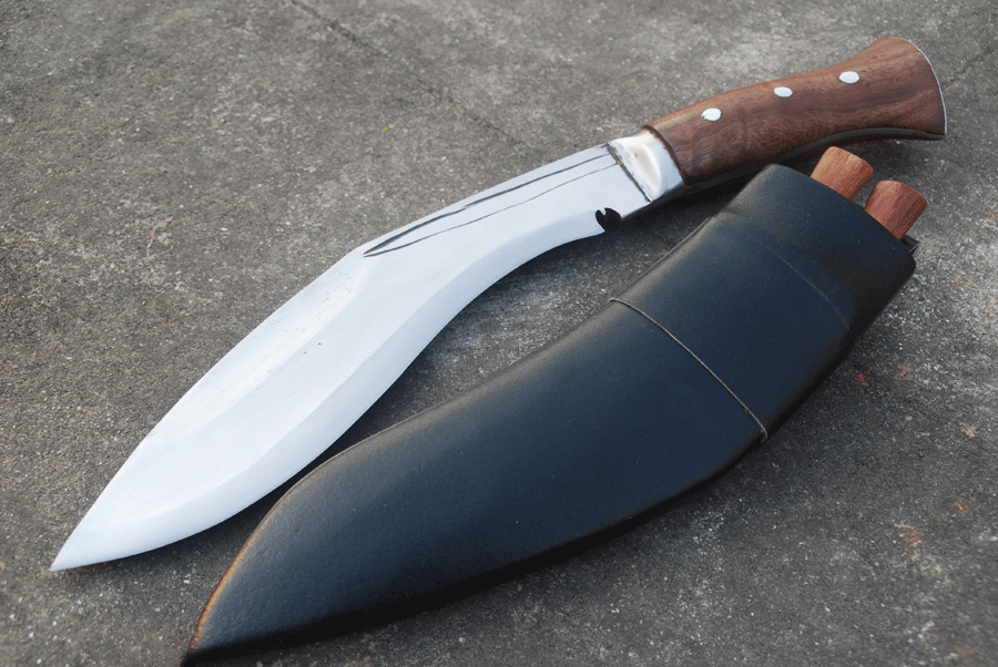 10 Inch Hand Forged Blade Panawal Angkhola Rough Kukri-7840