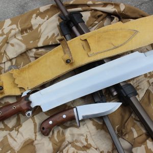 18 Inch Hand Forged Blade Predator EUK Survival Machete Military Kukri with Small Utility Knife-0
