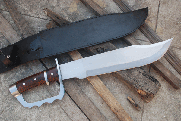 14 INCH PREDATOR D-GUARD HANDLE KNIFE - HANDMADE BOWIE MACHETE KUKRI-7226