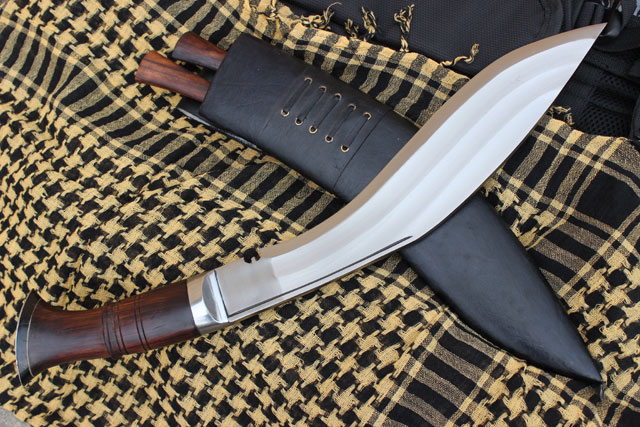 13 INCH HAND FORGED BUSHCRAFT BLADE 3 FULLERS KUKRI KNIFE-0