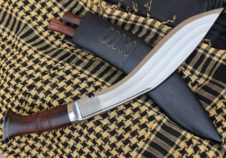 13 INCH HAND FORGED BUSHCRAFT BLADE 3 FULLERS KUKRI KNIFE-6983