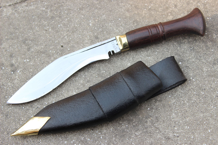 5 Inch Hand Forged Blade Biltong Wooden Handel Kukri-9168
