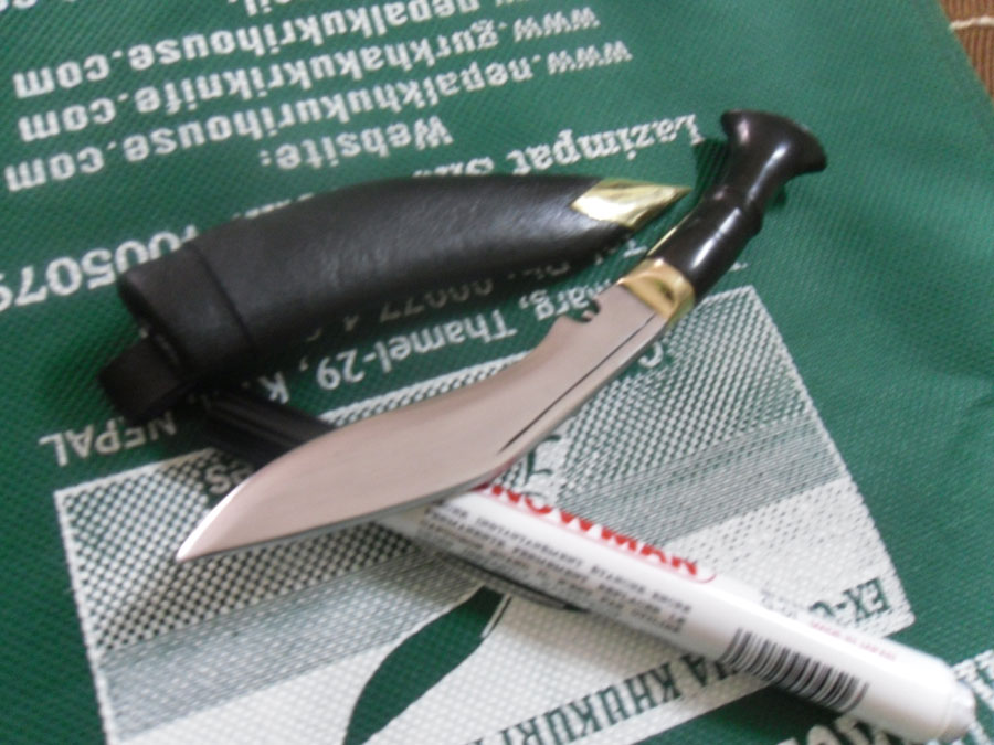 4 Inch Paper Knife Steel Blade Horn Handle Kukri-0