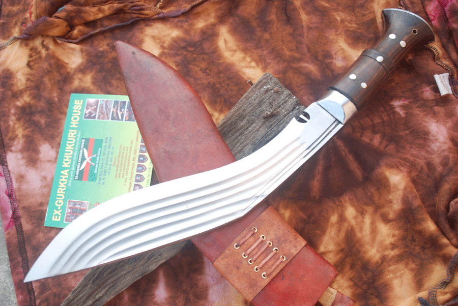 14 Inch 5 Fullers Kukri - Gurkha Khukuri knife-8178