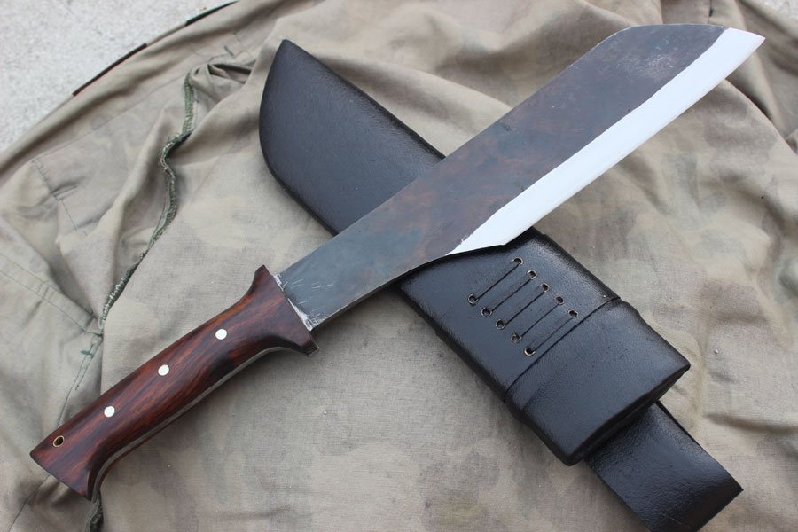 12 Inch Hand Forged Rust Free Blade Bowie Knife-0