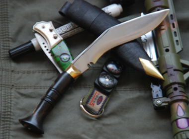 5 Inch Hand Forged Blade Biltong Horn Handel Kukri-9171