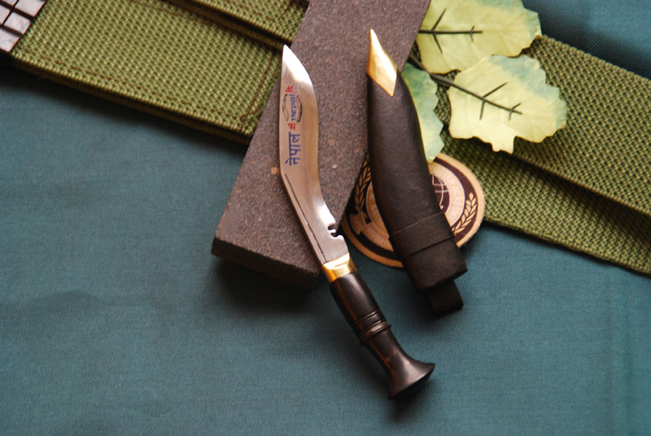4 Inch Paper Knife Horn Handle Engraved Kukri-8684