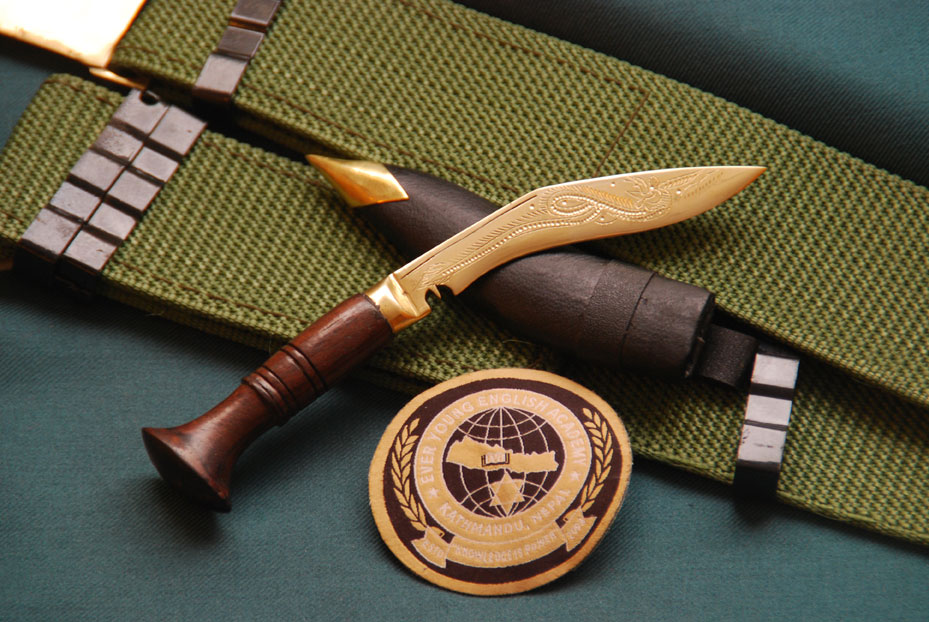 Paper Knife Engreved Wooden Handle Kukri-9164