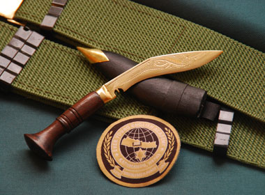 Paper Knife Engreved Wooden Handle Kukri-0