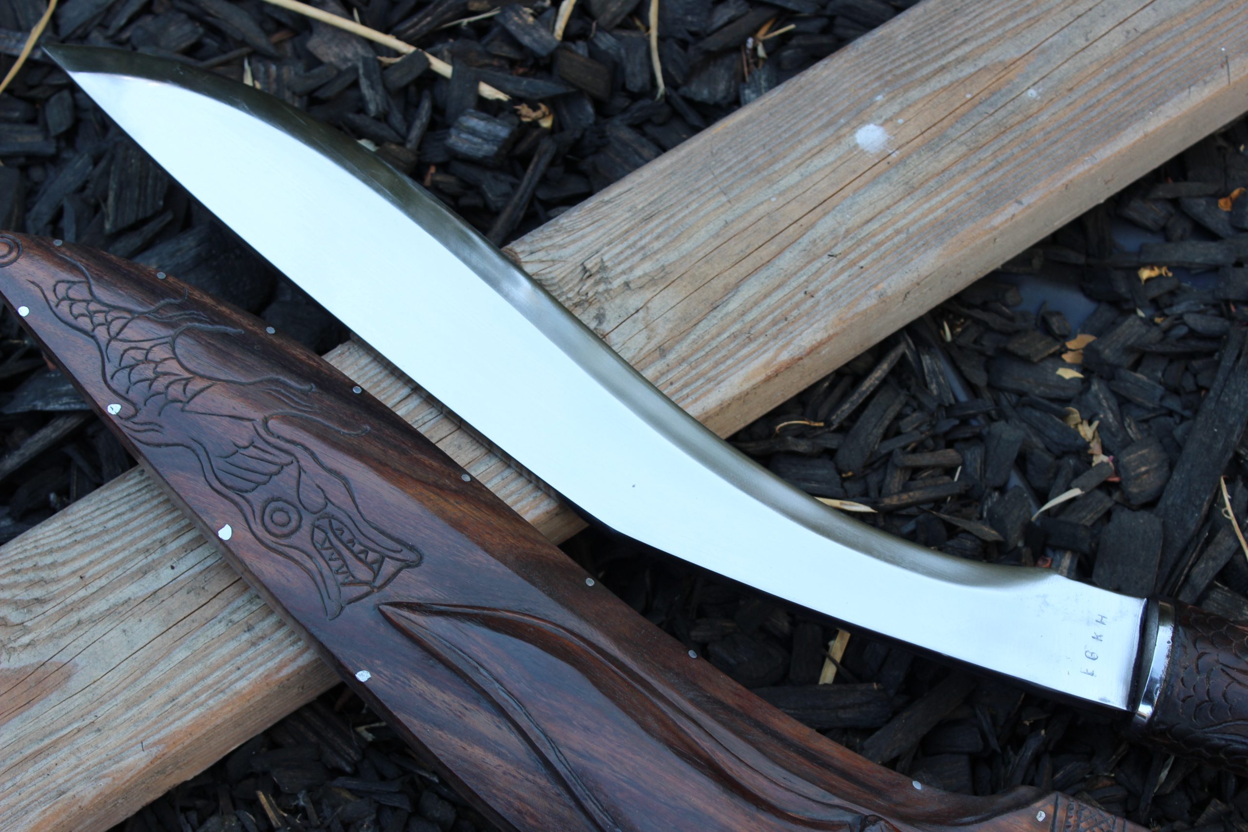 16" Blade Artistic Sheath Dragon Handle Khukuri -9677