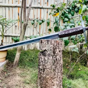 Hand-Forged Practice Sword – 50" Blade Unsharpened, Leather Wrapped Handle